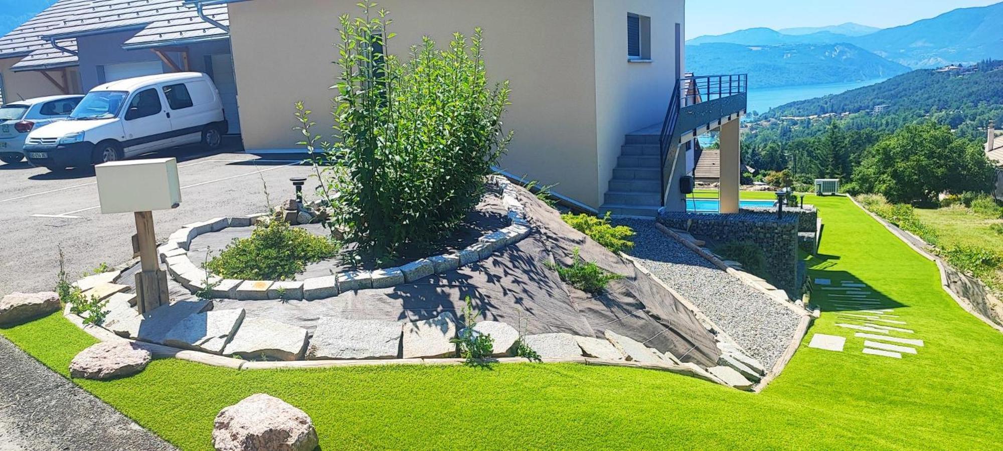 Chambre Vue Lac Av Piscine Prunières Exteriér fotografie